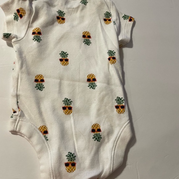 0-3 Months Infant Girls Carter Bodysuit Yellow & White Polka Dot Bow & Romper - Picture 6 of 8